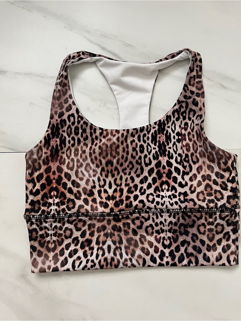 DYI Leopard Print Racerback Sports Bra